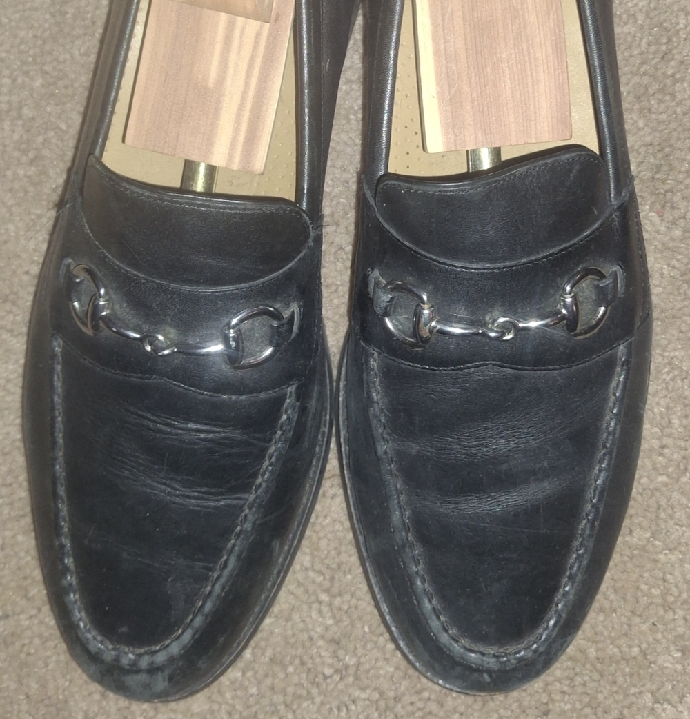 Men's Black Leather Loafers